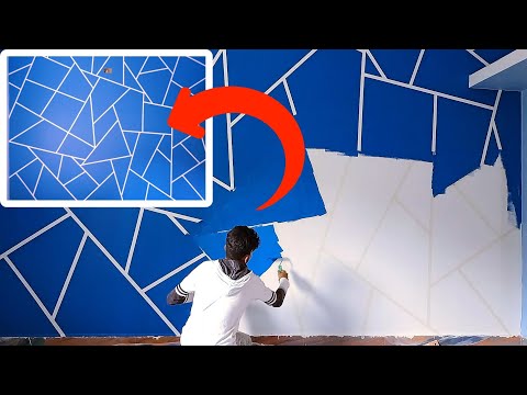 Wall Art in Geometric Shape Painting | diy home wall decor