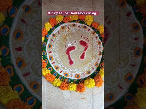 నూతన గృహప్రవేశ శుభాకాంక్షలు#house#vibes #decoration#rangoli#interior design#puja #moments#happiness