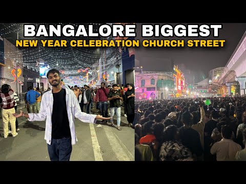 Church Street MG Road Bangalore Grand New Year 2025 Celebration Nightlife😳🎉 | Happy New Year to All