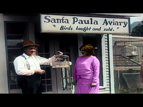 California 1920s in color, Santa Paula [60fps, Remastered] w/sound design added