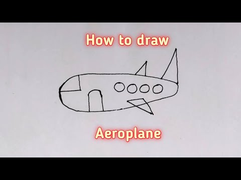 Aeroplane Drawing / How to Draw Aeroplane / Easy Aeroplane Drawing