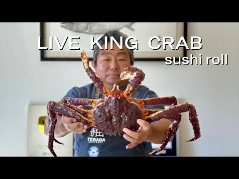 LIVE King Crab! 1st Time Cooking Live King Crab To A Sushi Roll