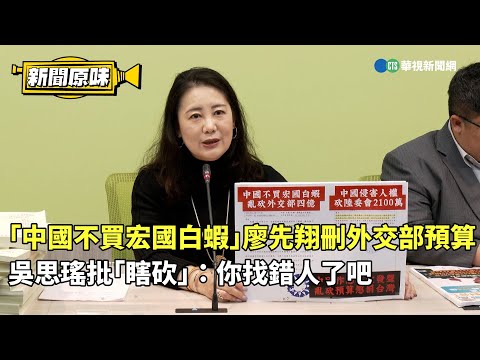 「中國不買宏國白蝦」廖先翔刪外交部預算　吳思瑤批「瞎砍」：你找錯人了吧｜新聞原味｜華視新聞 20250115