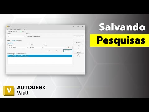 Criação e salvamento de pesquisas no Autodesk Vault Professional 2023