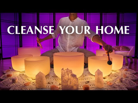 Home Cleaning Sound Bath | Restore Your Space With Crystal Singing Bowls | Cleanse Your House