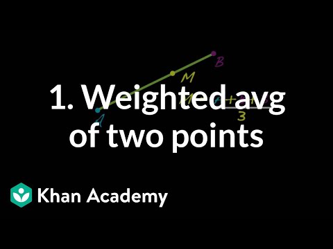 1. Weighted average of two points | Environment modeling | Computer animation | Khan Academy