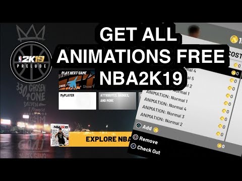 HOW TO GET ALL ANIMATIONS FOR FREE NBA2K19