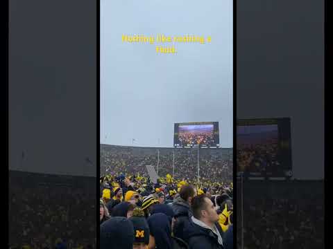 Rushing the Field at the Big House #goblue