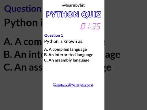 Python Beginner Quiz Test #python #quizshorts #python3