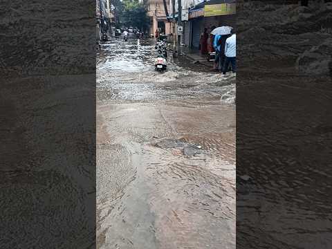 Rain water in Ramnagar road in Hyderabad #ramnagar #subscribe #viralvideo #youtubeshorts #water#rain