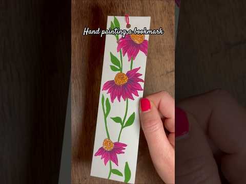 How to hand paint a bookmark - prairie flowers #illustration