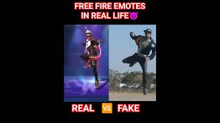 Free fire all emotes in 👉Real Life || Real Life emote 🆚 free fire🔥.