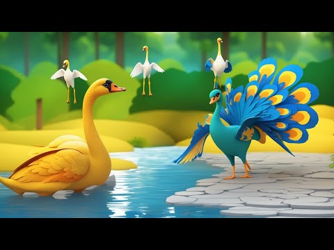 सुनहरा हंस और मूर्ख मोर  - Golden Swan & Stupid Peacock Story in Hindi | Hindi Moral Stories JOJO TV