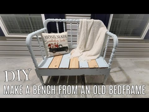 Make a Bench From an Old Bed Frame DIY