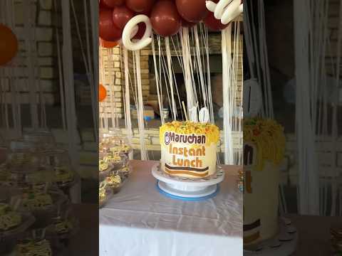 Maruchan birthday party (ramen bar) #cupnoodleparty #maruchanparty #shorts #youtubeshorts