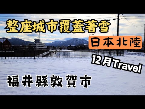 【EP6】雪景迷必看！積雪20公分的福井縣敦賀市區散步遊記｜北陸12月冬季遊｜從京都搭乘JR到福井縣｜Tsuruga つるが｜搭周遊巴士自助旅行  @敦賀