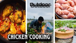 Easy Outdoor Chicken Cooking Recipe! || AMAZING CHICKEN RECIPE || 🐔🥘  #chickencooking #chickenrecipe