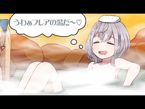 【手描き】もちろんフレアの湯を選んだ？ノエル【白銀ノエル / ノエフレ / ホロライブ / 切り抜き】