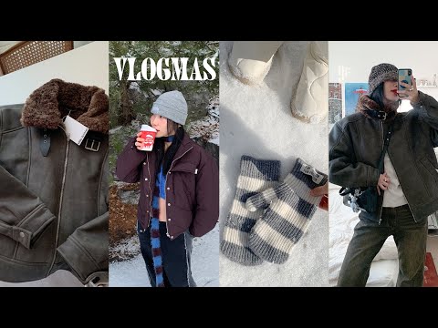 vlogmas💚 크리스마스 주간 겨울 데일리룩. 하이원스키장에서 보내는 멜크. 뉴 아우터. 밀로우먼. 페스토. 펀프로펀. 정선맛집. 2023년을 보내며..💌