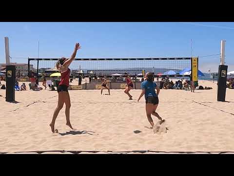 2022 AVPJunior Nationals - Girls 18U Day 1 Pool - Van der schaaf/Crothall vs Edwards/Schrock Set 2