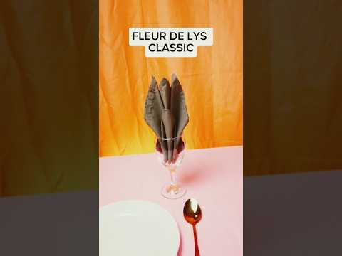 FLIUR DE LYS TABLE NAPKIN FOLDING #tablenapkinfolding #cateringservices