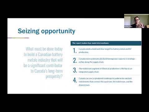 A Roadmap for Canada's Battery Value Chain  Report Launch