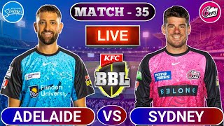 🔴Live: Adelaide Strikers vs Sydney Sixers | Today Cricket Match Live | Big Bash League 24-25 Live