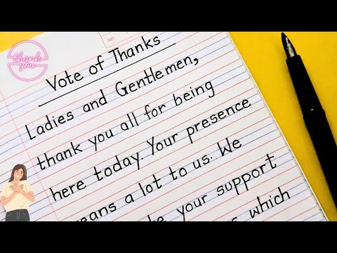 Simple Thank you speech in english for beginners, vote of thanks for any events, best speech