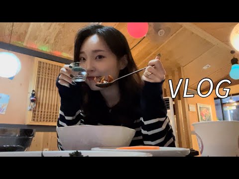 먹방vlog | 어떻게든 주말 알차게 보내고 말거야의 결과😎 | 잔치국수+닭발볶음, 닭구이+감자튀김, 바닐라라떼+각종 빵들, 돈마호크+로제파스타, 앤티앤스, 언박싱🎁