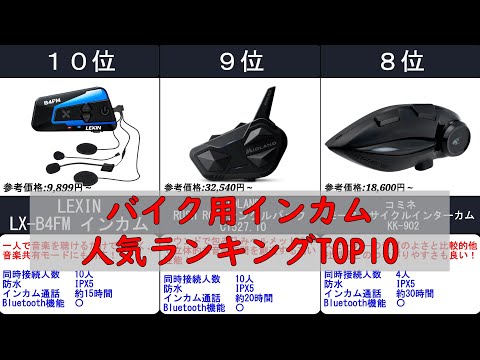 2024年【クリアな音質インカム！】バイク用インカム人気ランキングTOP10