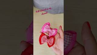 DIY school hair bow clip #youtubeshorts #shorts #diyhairbows #hairbowtutorial #shortsviral