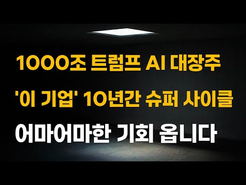 [주식] 1000조 트럼프 AI 대장주 '이 기업' 10년간 슈퍼 사이클 어마어마한 기회 옵니다.[증시전망, 1월주식전망, 2025년주식전망, 브로드컴관련주, AI 대장주]