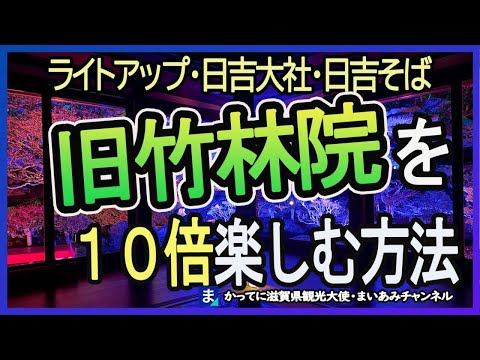 【大津市】旧竹林院・日吉大社の秋のライトアップ、紅葉狩り【比叡山】