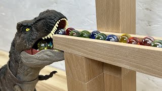 【マーブルラン】小さな大工さん 恐竜 ティラノサウルス dinosaur T-REX ASMR