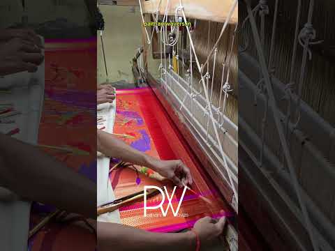 Manufacturing Silk Saree Pallu Designs #paithani #silk #saree #manufacturing #traditional