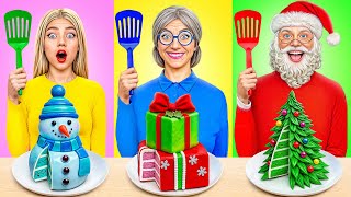 Me vs Grandma Cooking Challenge with Santa Claus by Multi DO Challenge