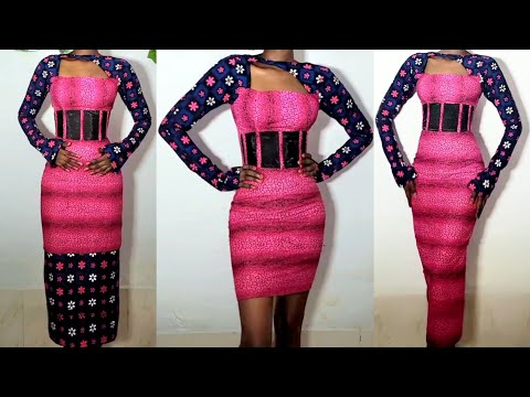 How To Draft A Trendy 3 in 1 Detachable Dress| Reversible Corset Dress