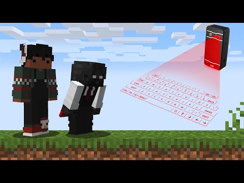 Minecraft, but with a LASER Keyboard