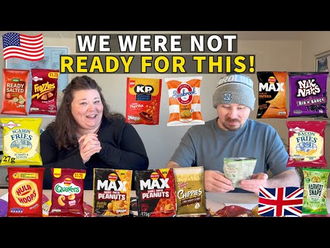 Americans Try Savory British Snacks & Crisps - Crazy Flavours!