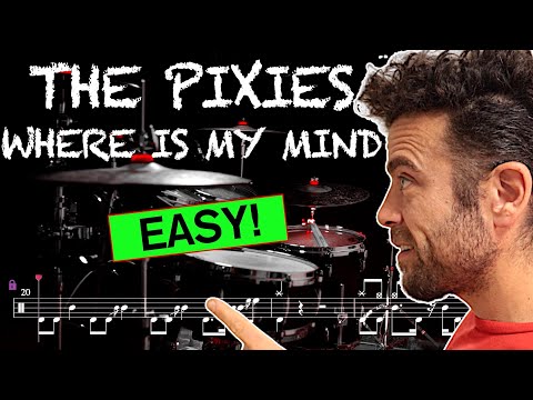 Pixies  - Where Is My Mind - Drum cover (with drum sheet)