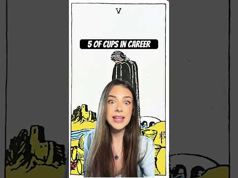 Tarot Cards in Career: 5 of Cups #tarot #tarotcardmeanings #5ofcups