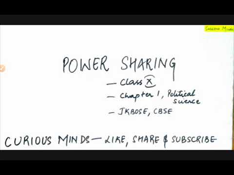 POWER SHARING | CHAPTER 1 | CLASS 10th | POLITICAL SCIENCE | NCERT | JKBOSE | CBSE | CURIOUS MINDS