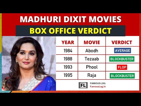 Madhuri Dixit All Movie Box Office Verdict (1984 - 2022) | Madhuri Dixit Movies List