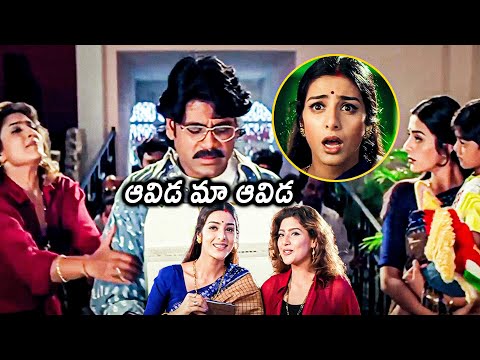 Aavida Maa Aavide Movie Heera Rajagopal And Tabu Funny Fighting Scenes || Nagarjuna || Matinee Show