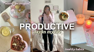 WINTER ARC ROUTINE 💻 productive vlog, workouts, & healthy meals