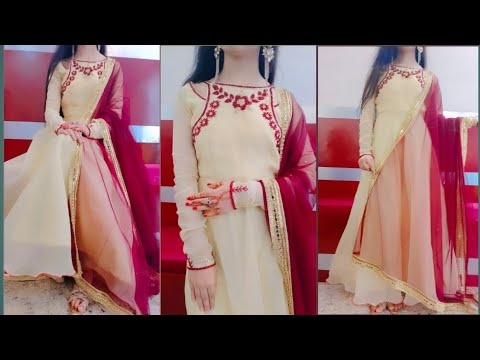 model inspired dress cutting and Stitching/hand embroidery party wear dress design#new#viral #dress