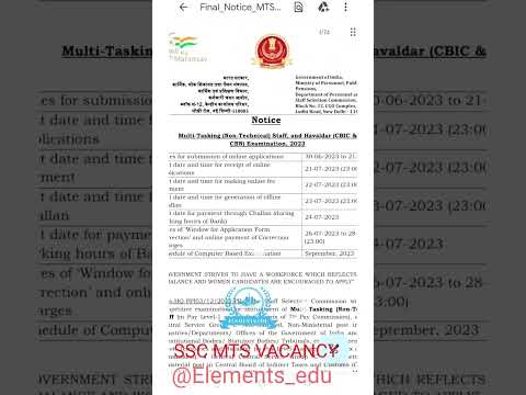 SSC MTS & HAWALDAR VACANCY ANNOUNCED   #sscmts #staffselectioncomission #ssc #sschavaldar