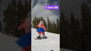 Snowboarding PROGRESSION From 1 to 5 Years Old #snowboarding #kids