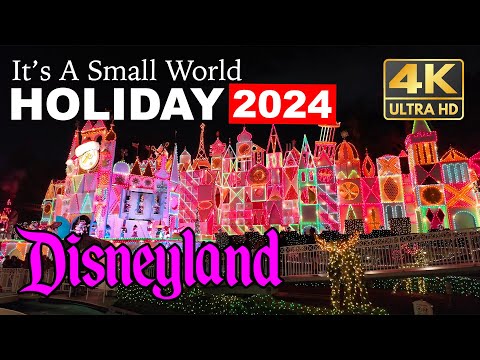 It's A Small World Holiday 2024 | Nighttime FULL Ride POV | Disneyland [4K]