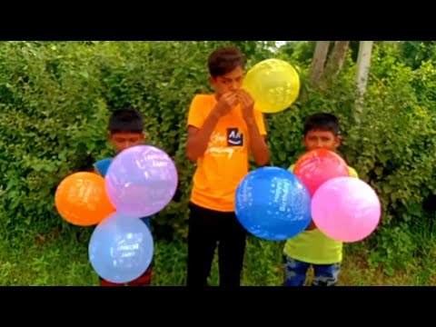 Have fun blowing up balloons And smile and be happy। kids episode-47